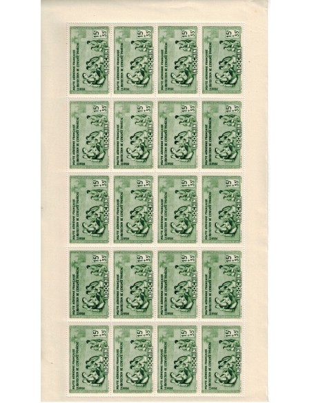 Indochine N° PA 020 N ** Feuille de 20