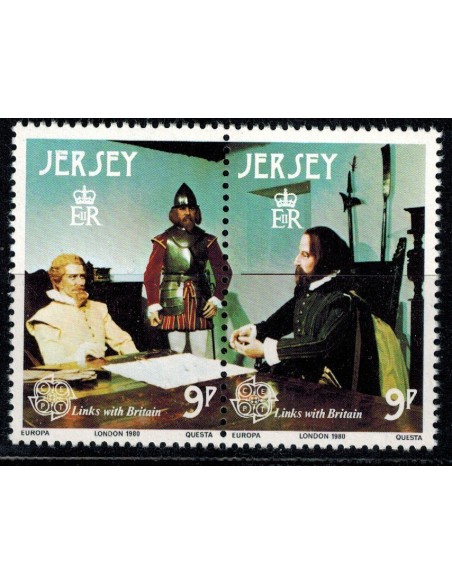 Timbre Poste Europa Ile de Jersey N° 0213/214 N** philatelie foxtimbre