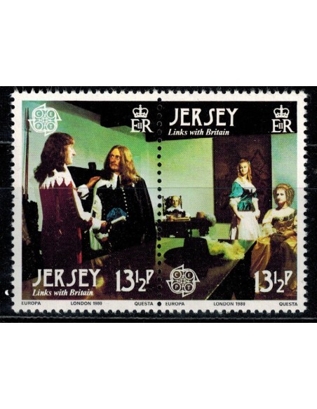Timbre Poste Europa Ile de Jersey N° 0215/216 N** philatelie foxtimbre
