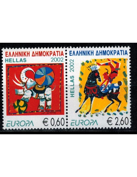 Timbre Poste Europa Grèce N° 2094/2095 N** philatelie foxtimbre