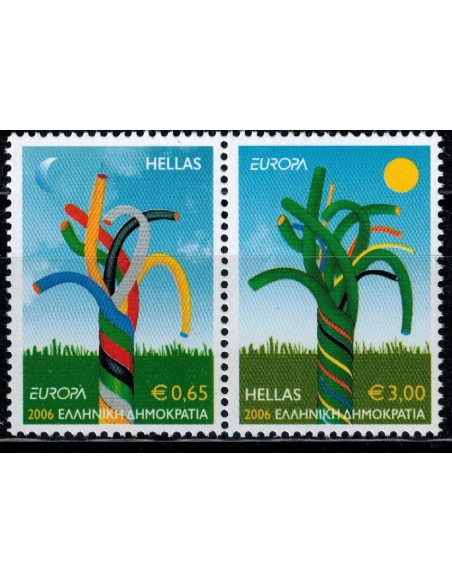 Timbre Poste Europa Grèce N° 2330/2331 N** philatelie foxtimbre