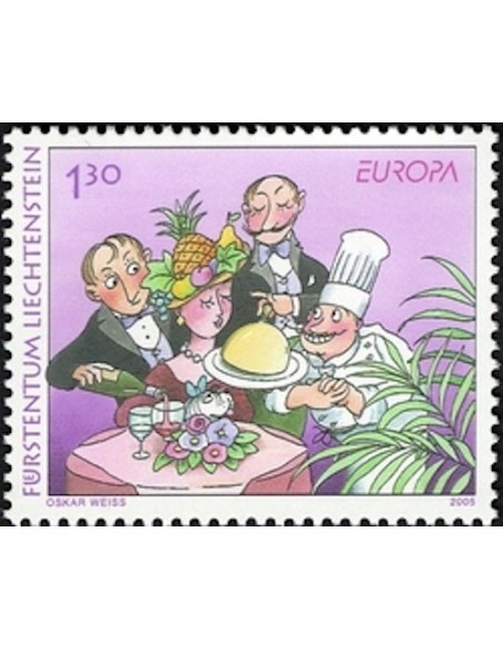 Timbre Poste Europa Liechtenstein N° 1309 N** philatelie foxtimbre