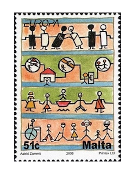 Timbre Poste Europa Malte N° 1416 N** philatelie foxtimbre