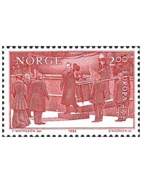 Timbre Poste Europa Norvège N° 0821 N** philatelie foxtimbre