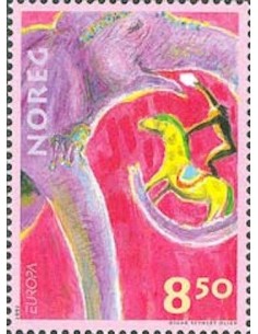 Timbre Poste Europa Norvège N° 1390 N** philatelie foxtimbre
