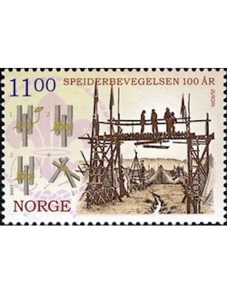 Timbre Poste Europa Norvège N° 1563 N** philatelie foxtimbre