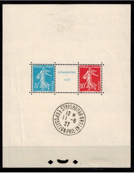 Bloc Feuillet N° 002 N * avec cachet témoin de l'exposition