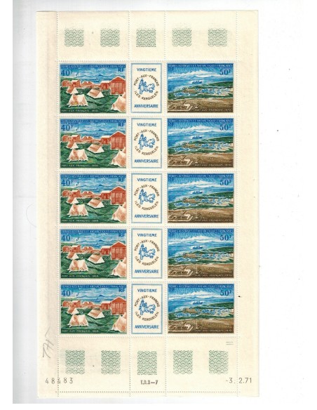 Feuille du TAAF N° PA026A Neuf **