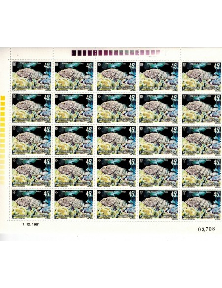 Feuille du Polynésie N° 262A