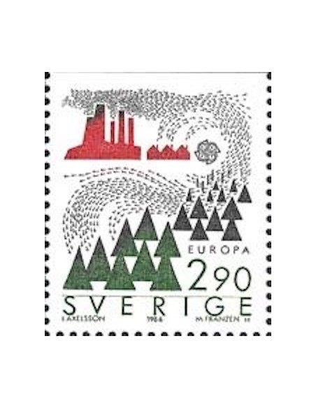 Timbre Poste Europa Suède N° 1378 N** philatelie foxtimbre