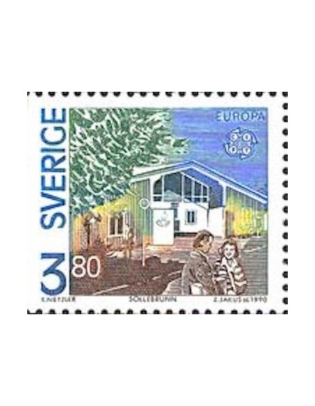 Timbre Poste Europa Suède N° 1572 N** philatelie foxtimbre