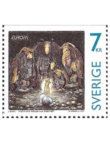 Timbre Poste Europa Suède N° 1984 N** philatelie foxtimbre
