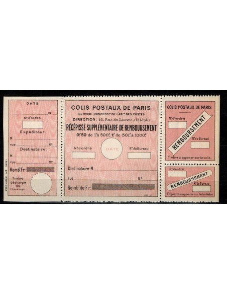 FR Colis Paris pour Paris N° 052