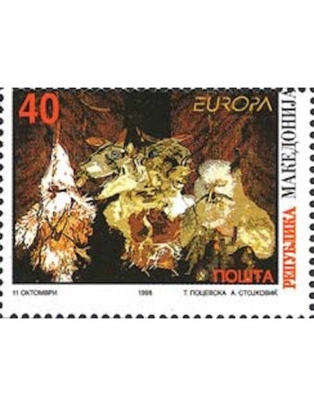 Timbre Poste Europa Macédoine N° 0129 N** philatelie foxtimbre