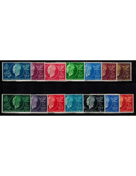 Entraide française Marianne de Dulac  14 timbres N**