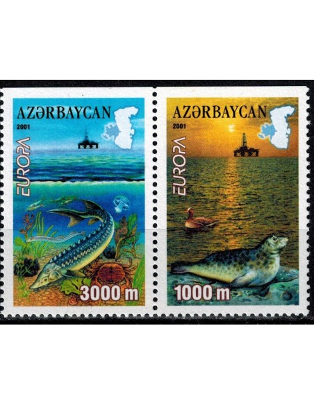 Timbre Poste Europa Azerbaidjan N° 0417a/18a N** philatelie foxtimbre