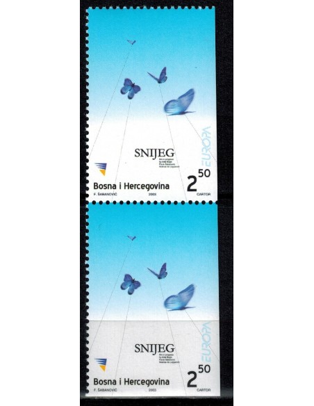 Timbre Poste Europa Bosnie-Herzégovine N° 0397a/98a N** philatelie foxtimbre
