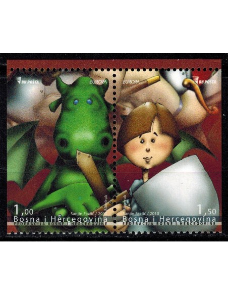 Timbre Poste Europa Bosnie-Herzégovine N° 0640a/41a N** philatelie foxtimbre