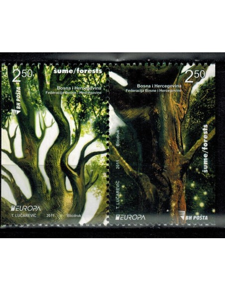 Timbre Poste Europa Bosnie-Herzégovine N° 0646a/47a N** philatelie foxtimbre