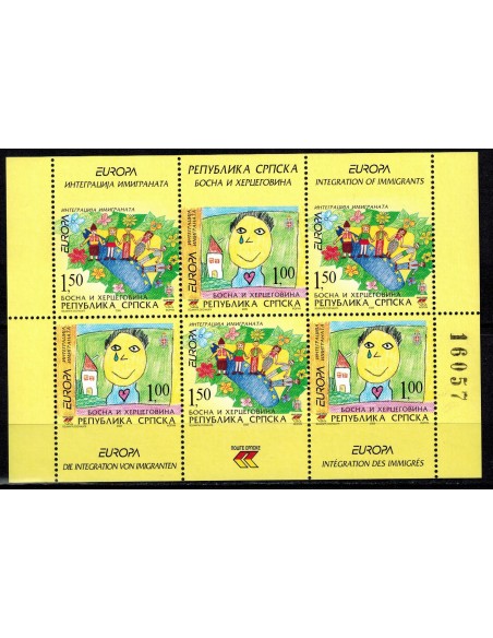 Timbre Poste Europa BH Serbe N° F0345a N** philatelie foxtimbre