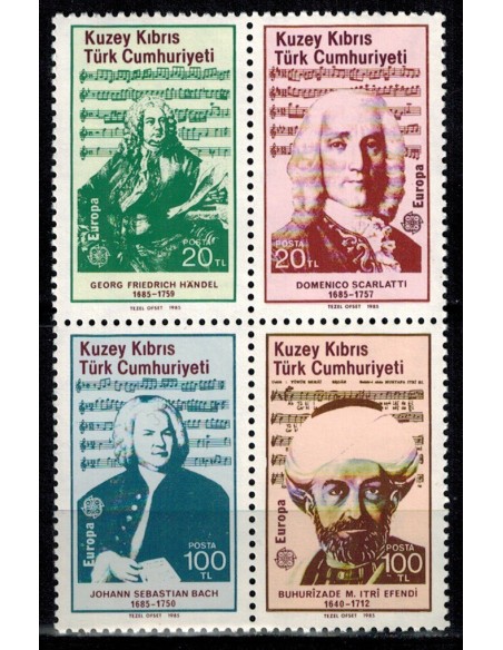 Timbre Poste Europa Chypre turc N° 0151/154 N** philatelie foxtimbre