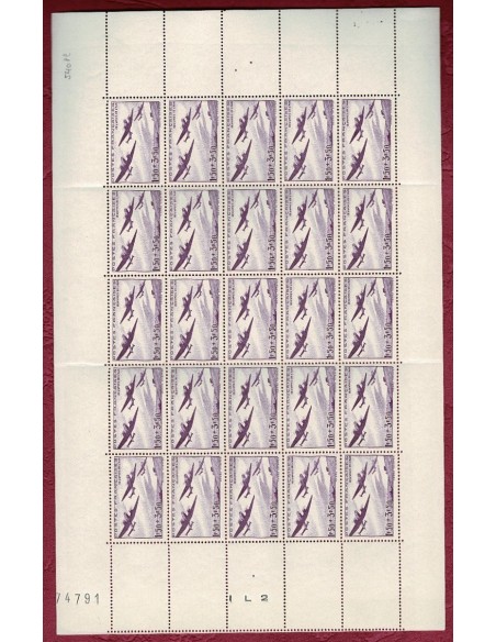 Feuille Complete du N° 0540 X25