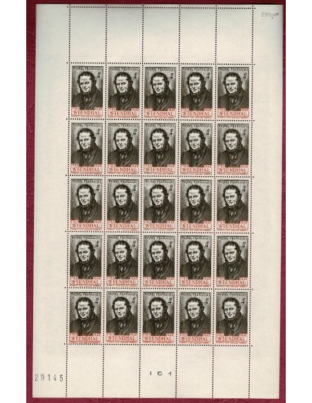 Feuille Complete du N° 0550 X25