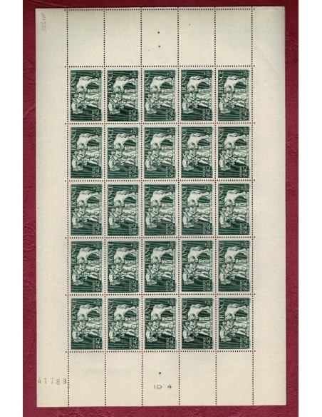 Feuille Complete du N° 0586 X25