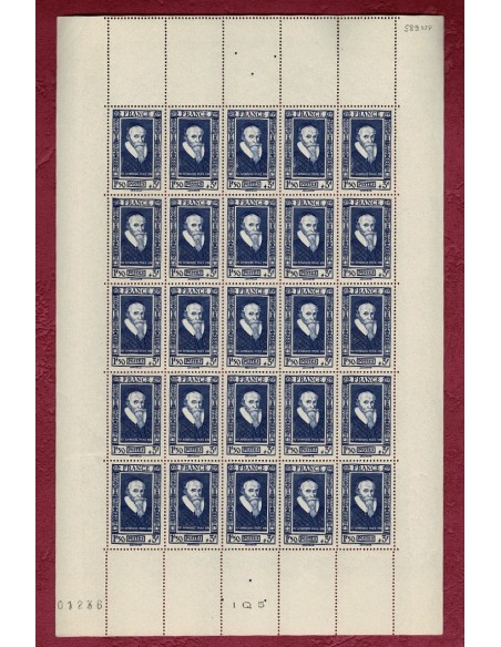 Feuille Complete du N° 0589 X25