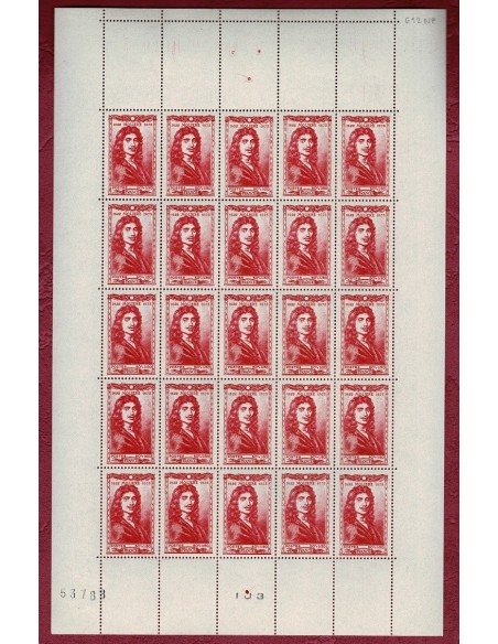 Feuille Complete du N° 0612 X25