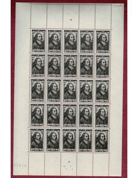 Feuille Complete du N° 0614 X25