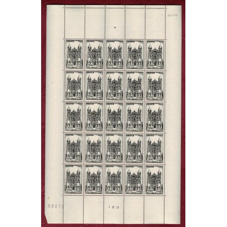 Feuille Complete du N° 0663 X25