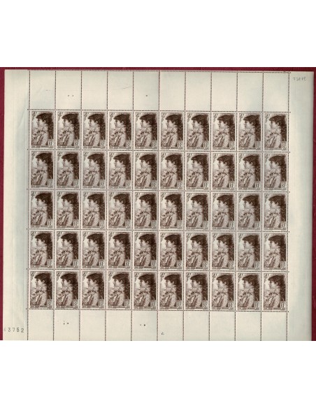 Feuille Complete du N° 0738 X50