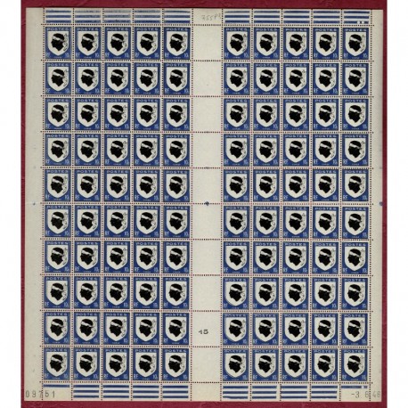 Feuille Complete du N° 0755 X100