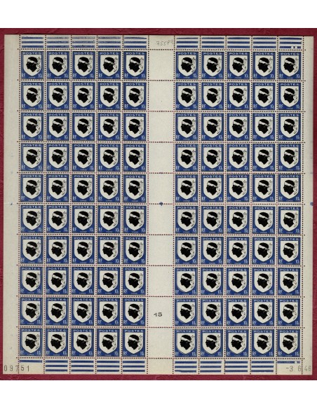 Feuille Complete du N° 0755 X100