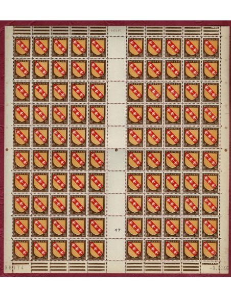 Feuille Complete du N° 0757 X100