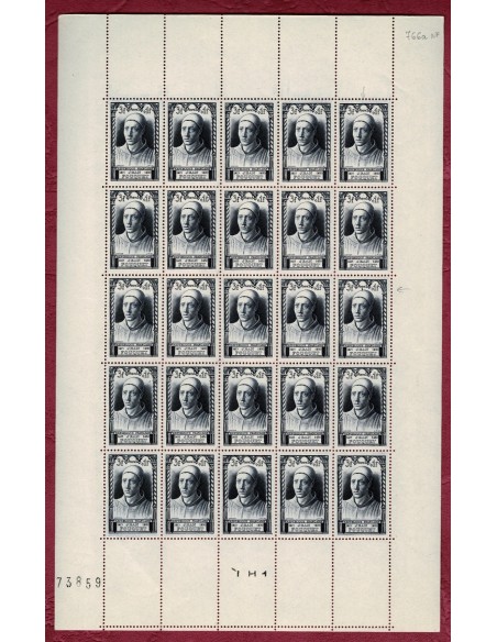 Feuille Complete du N° 0766 X25