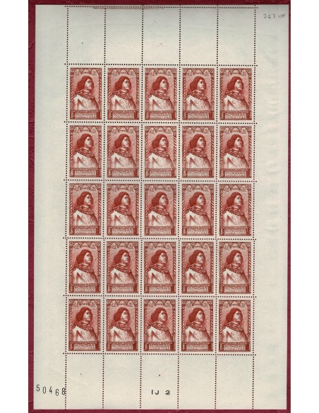 Feuille Complete du N° 0767 X25