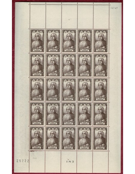 Feuille Complete du N° 0769 X25