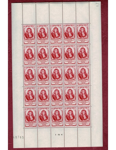 Feuille Complete du N° 0779 X25