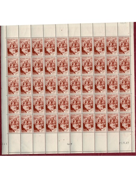 Feuille Complete du N° 0792 X50