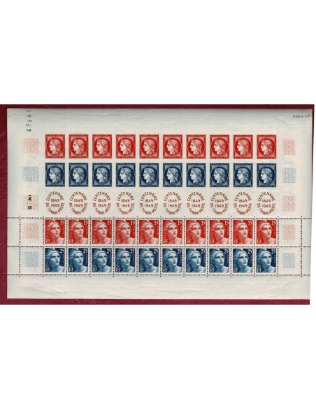 Feuille Complete du N° 0833A X10