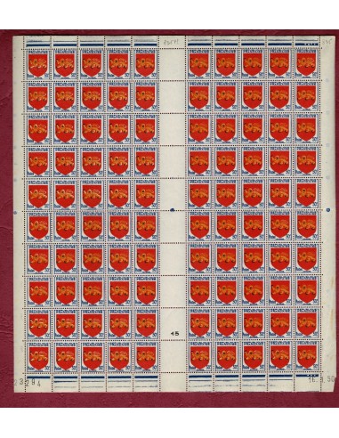 Feuille Complete du N° 0835 X100