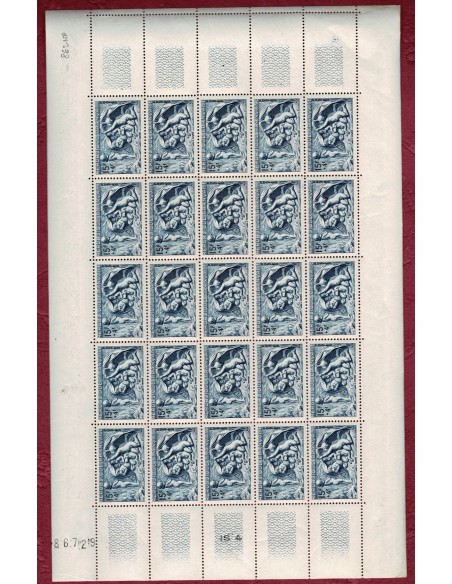 Feuille Complete du N° 0862 X25