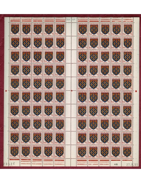 Feuille Complete du N° 0899 X100