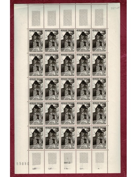 Feuille Complete du N° 0921 X25