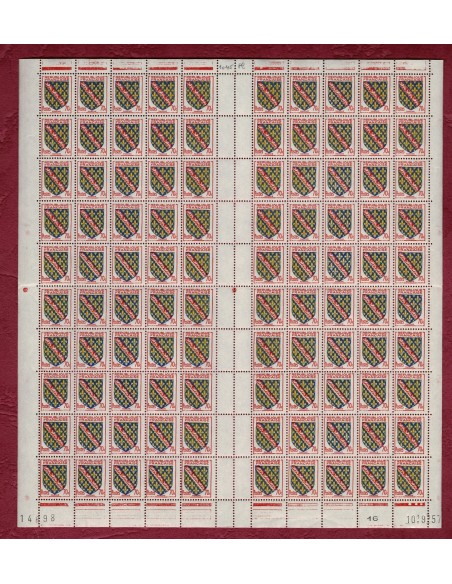 Feuille Complete du N° 1045 X100