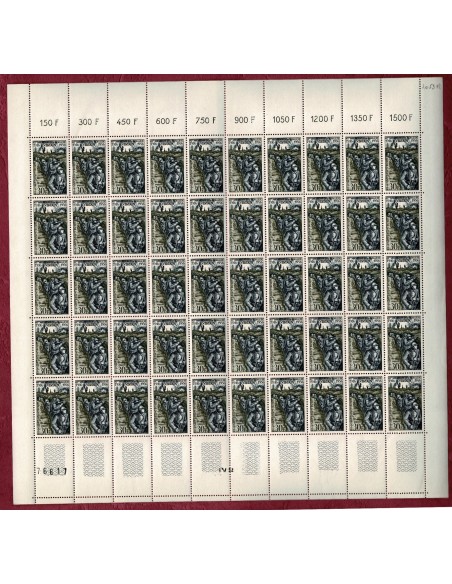 Feuille Complete du N° 1053 X50