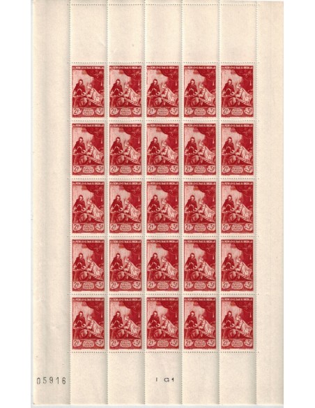 Feuille Complete du N° 0753 X25