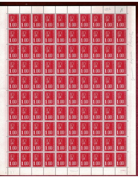 Feuille Complete du N° 1892c X100